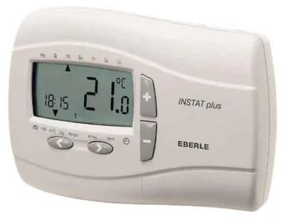 Zdjęcie produktu dla Eberle INSTAT+ 2R, Biały, IP30, 7 - 32 °C, 0,1 °C, °C, Cyfrowy