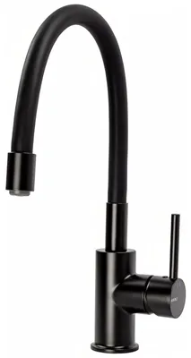 Produktbild von AVAPAX | Küchenarmatur aus Messing - 386 mm Höhe - Schwarz matt - Mit flexiblem Auslauf