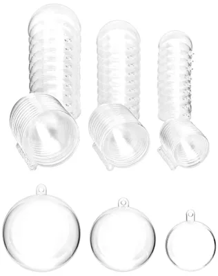 Transparente Plastikkugeln 30er-Set, 4/5/6 cm, zum Befüllen