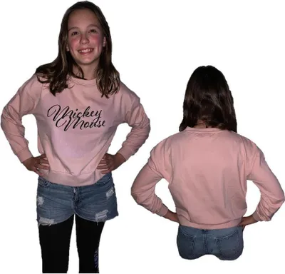 Produktbild von Mickey Mouse Pullover, rosa mit Schriftzug S