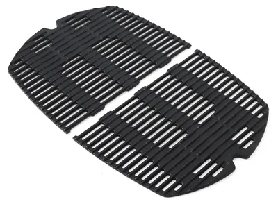 Produktbild von 7646 Grillrost für Weber Q300, Q320, Q3000, Q3200 Serie, 45 x32cm Gusseisen Gussrost für 57060001, 586002, 404341 Gasgrills, Ersatzteile Zubehör, 2 Stück
