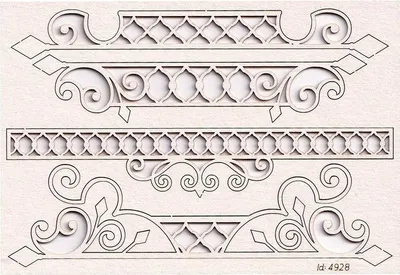 Produktbild von SCRAPINIEC Dekorpappe Die Cut Chipboard Dekoration Ornament, Border 01