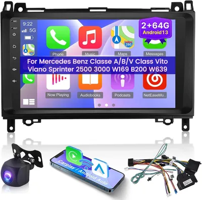 Image de Autoradio Android – Système multimédia – Autoradio – Écran tactile – Écran de 9 pouces – CarPlay