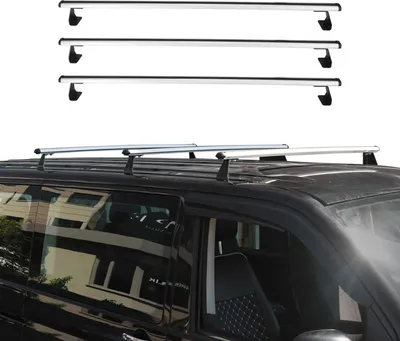 Obrázek produktu pro Střešní nosič zavazadel pro Volkswagen Transporter T7 2024-2025 stříbrný hliník 3 ks