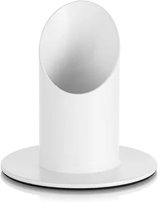Produktbild von Kerzenhalter, Kommunionskerze, 4 cm, weiß, aus Metall, für Tauftkerzen, Kerzenständer für Taufkirchen, Stumpenkerzen, weiß