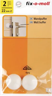 Image de Butée murale ronde 22 mm blanche fix-o-moll