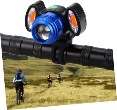 Productafbeelding van LED-fietslampenset, oplaadbaar via USB - LED-voor- en achterlicht voor fietsen - 4 lichtstanden, 3000 mAh batterij, IPX6 waterdicht - geschikt voor mountainbikes, racefietsen, stadsfietsen, e-bikes en dagelijks gebruik