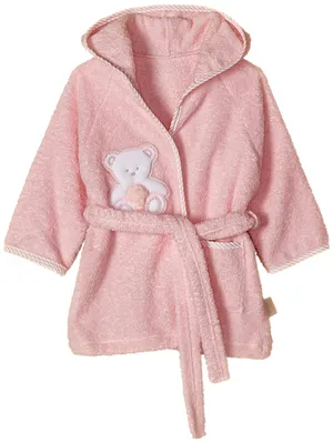 Obrázek produktu pro Italbaby, froté župán pro novorozence, 0-6 měsíců, růžová barva, váha 550 g