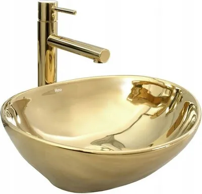 Obrázok produktu pre Umývadlo Umývadlo Keramický drez Gold Umývadlo keramické oválne 41 x 34,5 x 15 cm