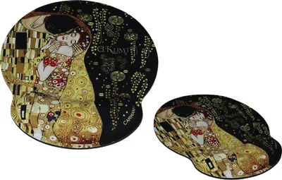 Produktbild von Computer-Mauspad mit Handgelenkauflage - G. Klimt, Der Kuss (CARMANI)