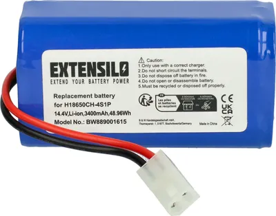 Produktbild von EXTENSILO Akku kompatibel mit Flyco FC9601, FC9602 Saugroboter (3400 mAh, 14,4 V, Li-Ion)