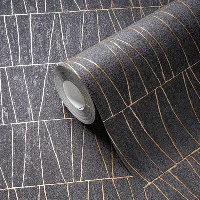 Produktbild von Vliestapete 39506-3 Jade 2 Grafikmuster Schwarz