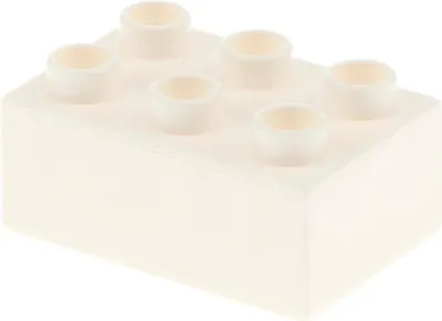 Produktbild von 1x Lego Duplo Bau Stein 2x3 weiß Basic Set 10943 10929 10976 6294402 87084
