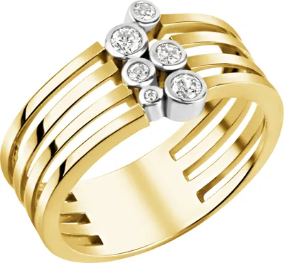 Produktbild von V Ring 925/- Sterling Silber mehrfarbig 052 (16,6) Zirkonia weiß 371270320