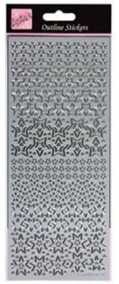 Image de Autocollants Anita - Étoiles scintillantes - Argent