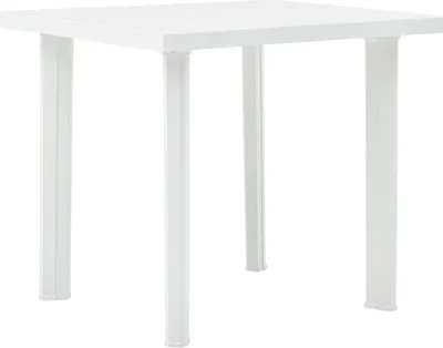 Image de Table de jardin Blanc 80x75x72 cm Plastique