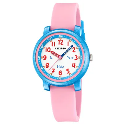 Produktbild von Calypso Kinder Analog Uhr Fashion Kunststoff Silikon Armbanduhr rosa UK5827/2