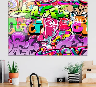 Produktbild von Wallity, UV-732 70 x 100, Dekorative Malerei aus gehärtetem Glas, Mehrfarbig, 100 % gehärtetes Glas, 70 x 100 cm