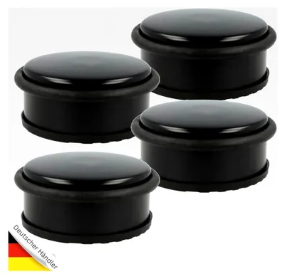 Produktbild von Türstopper 4er Set Schwarz - Bodenstopper Schwer - 1,2 kg