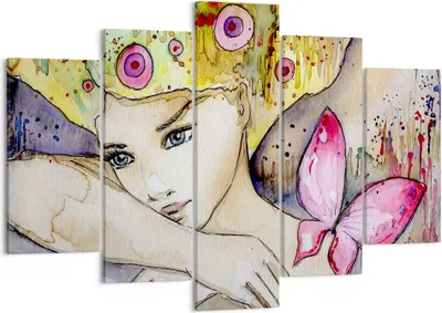 Produktbild von Bild auf Leinwand - Leinwandbild - Frau modern - 150x100cm - Wand Bild - Wanddeko - Wandbilder - Leinwanddruck - Bilder - Kunstdruck - Wanddekoration - Leinwand bilder - Wandkunst - EA150x100-3554