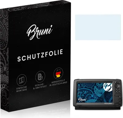 Produktbild von Bruni Basics-Clear 2x Schutzfolie kompatibel mit Lowrance Hook Reveal 9 Folie