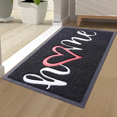 Schmutzfangmatte 44x76 cm, Anti-Rutsch, waschbar, Schwarz