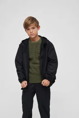 Obrázek produktu pro Dětská bunda větrovka Brandit Kids Summer Windbreaker Frontzip black - 158/164