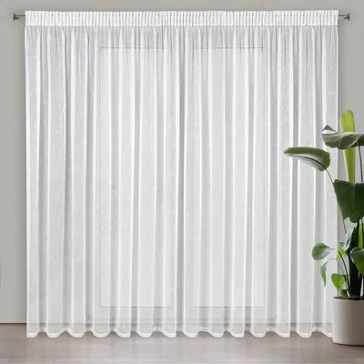Zdjęcie produktu dla Zasłona KELLY biało srebrna 300x250 cm taśma marszcząca sznurek tunelowy
