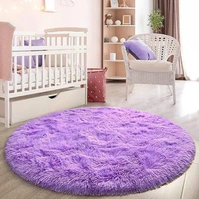 Produktbild von Famanu Teppich rund weich 150x150 cm - bunt