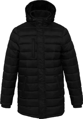 Image de Kariban Hommes Veste légère longue parka matelassée PC3823 (M) (Noir)
