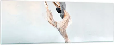 Produktbild von Bilder auf glas - Einteilig - Tanz Frau Ballerina - 90x30cm - Glasbilder - Wandbilder - Bilder - zum Aufhängen bereit - Wanddekoration aus Glas - Glas Bilder - Wandbild auf Glas - GAB90x30-5030