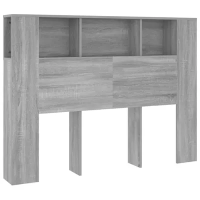 Immagine prodotto di vidaXL Testiera con ripiani Grigio Sonoma 140x18,5x104,5 cm