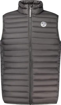 Produktbild von Leichte Herren Weste Schwarz mit Taschen & Logo Applikation