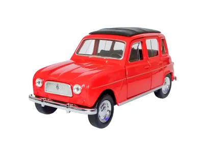 Produktbild von RENAULT 4 R4 Quatrelle mit Rückzug Modellauto Welly Metall Modell Auto Spielzeugauto Spielzeug Kinder Geschenk 55 (Rot)