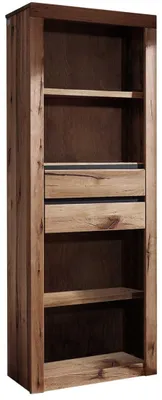 Immagine prodotto di MASSIVMOEBEL24 | scaffale in legno di Quercia Selvatica/ Cerro 71x35x190 tabacco marrone oliato MONTREUX #324