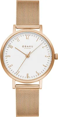 Zdjęcie produktu dla Zegarek damski Obaku Denmark V248LXVIMV różowe złoto