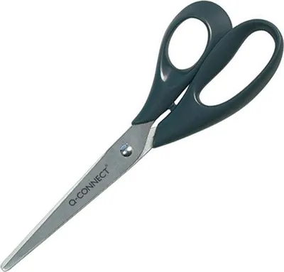 Obrázok produktu pre Q-CONNECT KF01227, Dospelý, rovný strih, Samostarný, Čierna, Kovová, Nožnice pre umenie a remeslo, Kancelárske nožnice, Plast