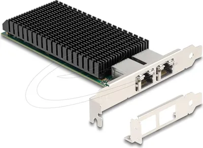 Produktbild von DELOCK PCI Express x8 Netzwerkkarte 10 Gigabit LAN 2 x RJ45