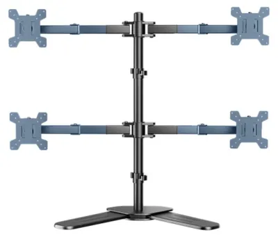Produktbild von INF Vierfach Monitorhalter freistehend 14-27 inch Kaltgewalzter Stahl 360°