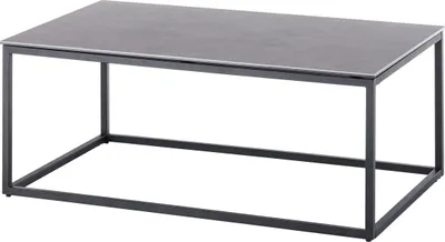 Zdjęcie produktu dla Couchtisch >VARNA< in anthrazit, Glas-Keramik / Metall - 100x40x60cm (BxHxT)