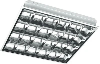 Image de GTV - LED Paralume 4x60cm T8 montage en saillie - Luminaires Paralume montage en saillie tôle d'acier pré-câblée pour tubes Led lampe de bureau plafonnier lampe de bureau (sans ampoule)