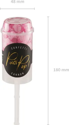 Produktbild von Konfetti Kanone Shooter mit Kreisen 18cm rosa
