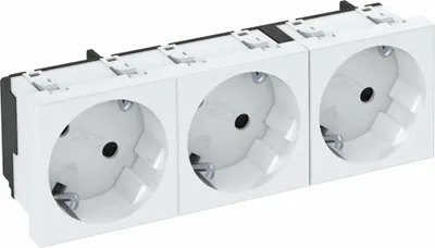 Obrázek produktu pro Zásuvka 33 stupňů, trojitý ochranný kontakt - Ochranný kontakt zásuvky STD-D3S RW3