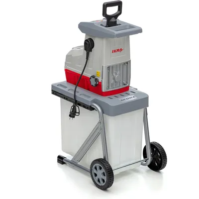Productafbeelding van IKRA Elektro takkenhakselaar, tuinhakselaar ILH 3200 A | 3200 W | Geschikt voor takken tot 45 mm | Automatische invoer en terugvoer | Inclusief opvangbak van 60 liter en vulhulp