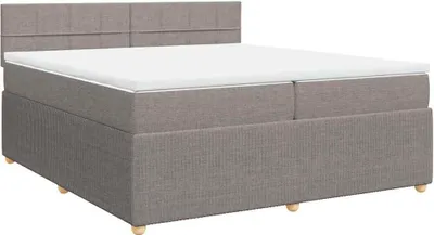 Produktbild von vidaXL Boxspringbett mit Matratze Taupe 200x200 cm Stoff