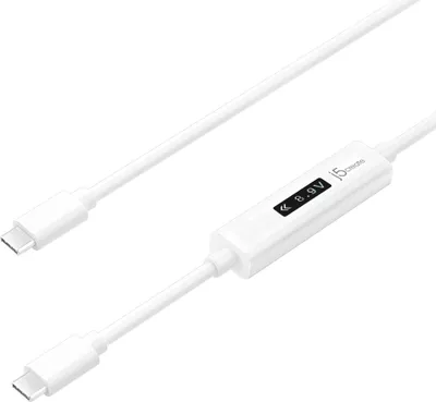 Produktbild von j5create JUCP14-N USB-C™ 2.0 zu USB-C™ Kabel mit OLED Dynamic Power Meter