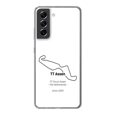 Produktbild von MuchoWow® Handyhülle Schutzhülle Hülle für Samsung Galaxy S21 FE TT Assen - Schwarz - Weiß - Schaltung Silikon Softcase Handy Hülle - Mobiltelefonhülle