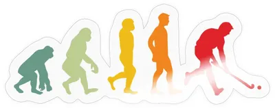 Produktbild von Spreadshirt Feldhockey Evolution Sticker Aufkleber, 10 x 10 cm, Transparent glänzend