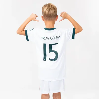 Produktbild von Real Madrid Fußballtrikot - Arda Güler - Heim Fußballtrikot Kinder - Größe 164 - Saison 2026/2027 - Trikot und Hose - Jungen - Mädchen - Weiß
