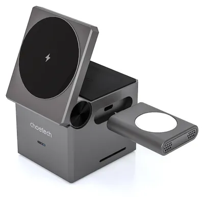 Obrázok produktu pre Choetech T632-F 3-in-1 15W inductive charger (black)
